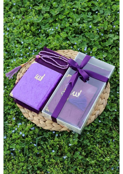 20 Adet Eşarplı Yasin Hediyelik Mevlid Seti Y201 Mor