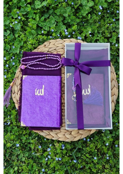 20 Adet Eşarplı Yasin Hediyelik Mevlid Seti Y201 Mor fiyatları