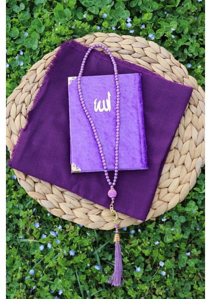 20 Adet Eşarplı Yasin Hediyelik Mevlid Seti Y201 Mor fırsatları