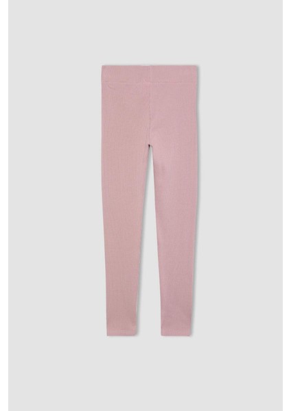 Kız Çocuk Uzun Boy Fitilli Kaşkorse Basic Tayt B6403A824SM