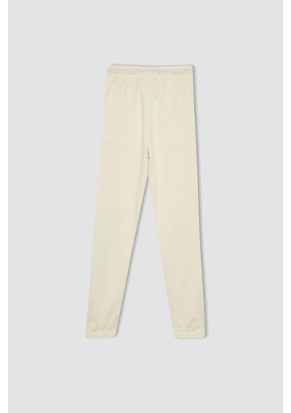 Kız Çocuk Baskılı Beli Bağcıklı Lastikli Paça Cepli Jogger Eşofman Altı