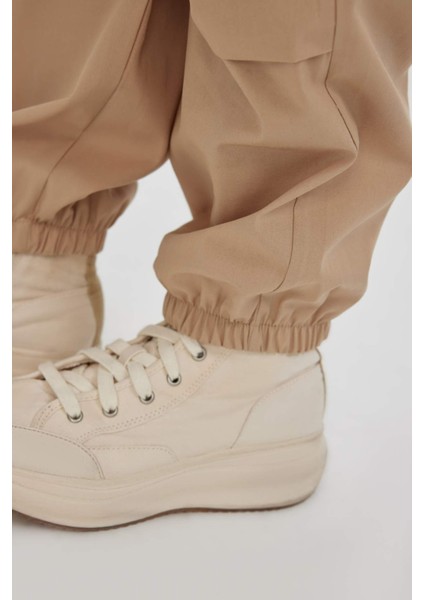 Kız Çocuk Paraşüt Kargo Pamuklu Pantolon