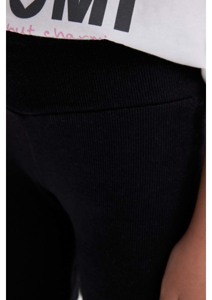 Kız Çocuk Biker Fitilli Kaşkorse Tayt