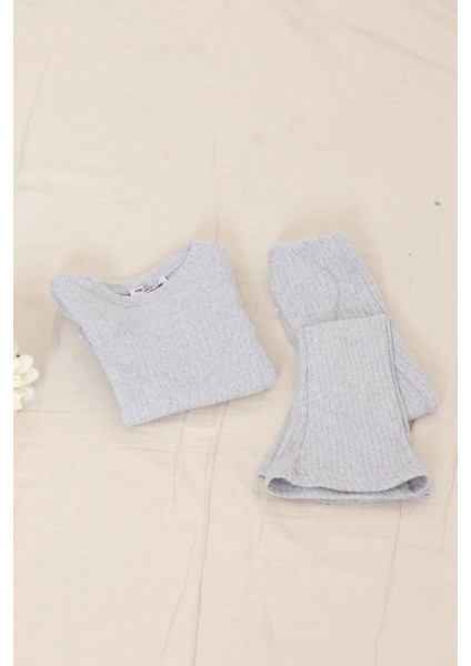 9-10 Yaş Fitilli Çocuk Takım Gri - fiyatları