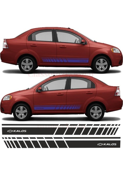 Chevrolet Kalos Için Özel Yeni Uyumlu Aksesuar Oto Yan Şerit Özel Yeni Sticker