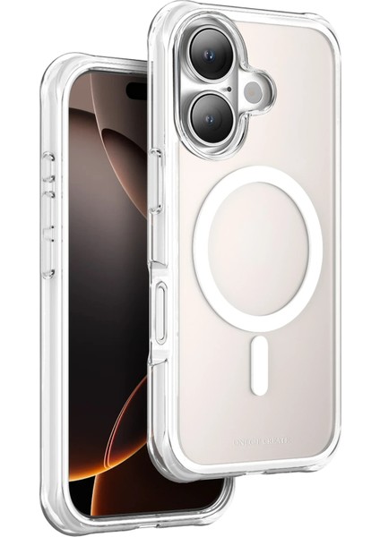 Msa-Shop Onegif Apple Iphone 16 Hulk Magsafe Kapak - Beyaz