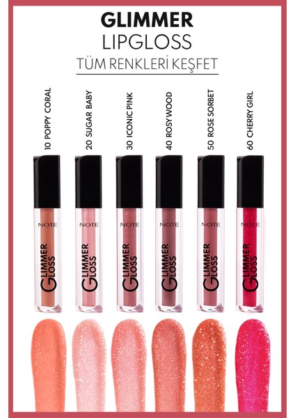 Glimmer Gloss Işıltılı Nemlendirici Dudak Parlatıcısı - 10 Poppy Coral modelleri