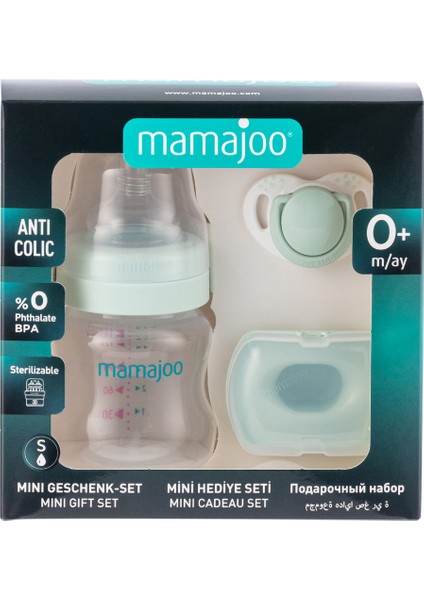 Yenidoğan Bebek Seti, 150 ml Anti-Kolik Biberon, Ortodontik Emzik, Saklama Kutusu, 3'lü