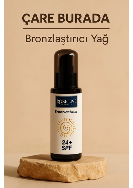 Roselive - Bronzlaştırıcı Yağ 100 ml (24+ Spf)