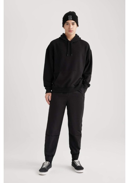 Jogger Gabardin Pantolon Regular Beli Bağcıklı Cepli Lastikli Paça B7493AX24SP