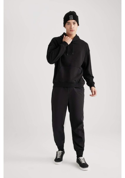 Jogger Gabardin Pantolon Regular Beli Bağcıklı Cepli Lastikli Paça B7493AX24SP