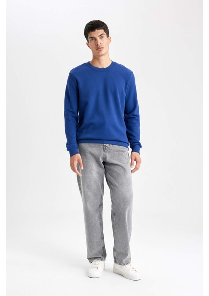 Regular Fit Bisiklet Yaka Sweatshirt B7833AXNS