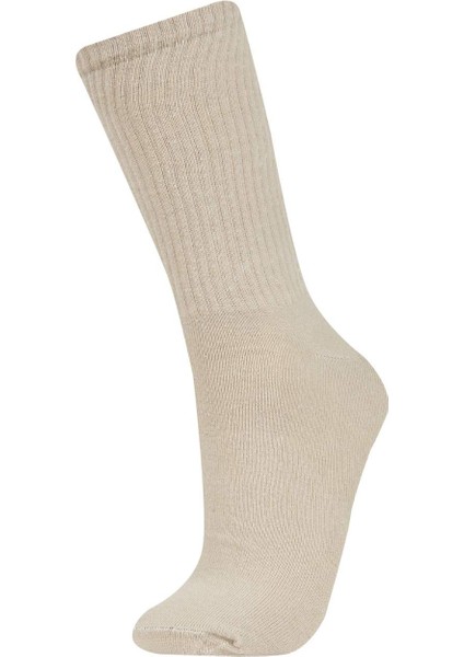 Erkek Rahat Lastikli 3'lü Pamuklu Uzun Çorap Z0806AZNS