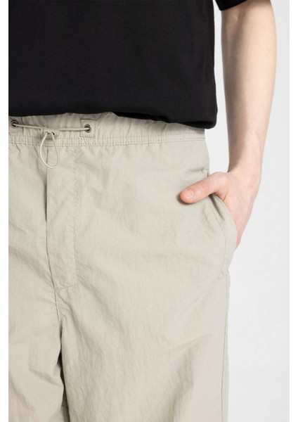 Yazlık Pantolon Relax Fit Rahat Kesim Kargo Cepli Lastikli Paça B5832AX24SP