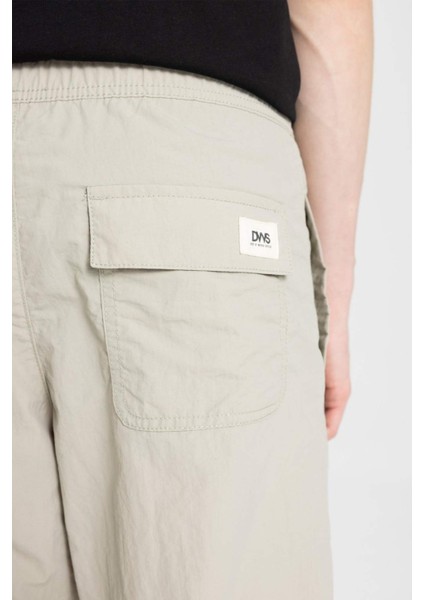 Yazlık Pantolon Relax Fit Rahat Kesim Kargo Cepli Lastikli Paça B5832AX24SP
