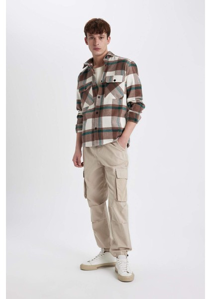 Relax Fit Kareli Pamuklu Uzun Kollu Gömlek Z0639AZ23AU