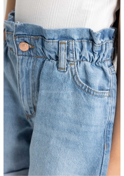 Kız Çocuk Paperbag Jean Şort