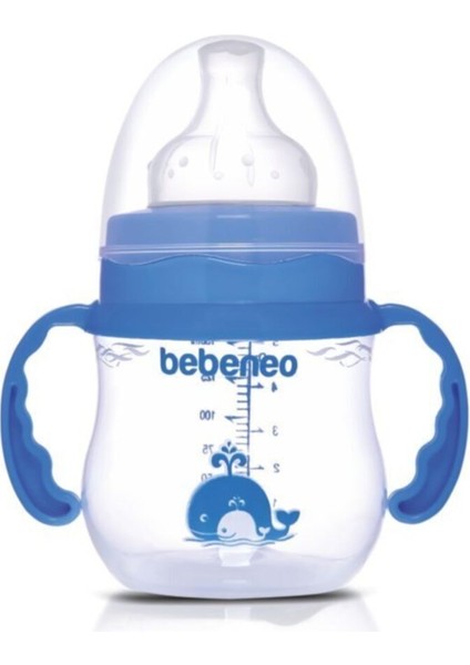 150 ml Mavi Geniş Ağızlı Kulplu Pp Biberon