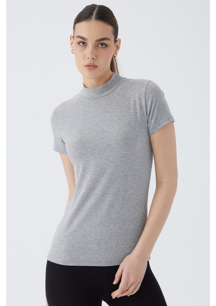 Balıkçı Yaka Kısa Kol Kadın Body T-Shirt 2046 modelleri