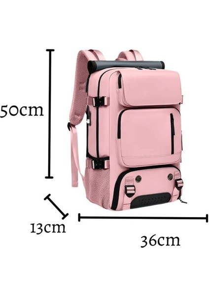 Çok Fonksiyonlu Su Geçirmez, Ayakkabı Bölmeli Spor, Seyahat Sırt Çantası Pembe fırsatları