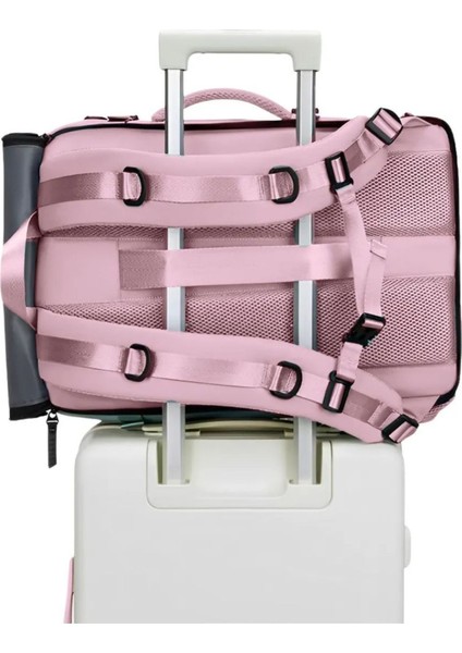 Çok Fonksiyonlu Su Geçirmez, Ayakkabı Bölmeli Spor, Seyahat Sırt Çantası Pembe