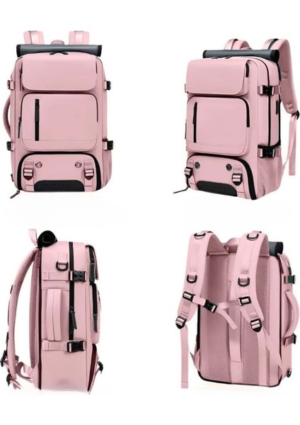 Çok Fonksiyonlu Su Geçirmez, Ayakkabı Bölmeli Spor, Seyahat Sırt Çantası Pembe