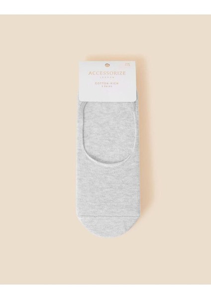 Supersoft Cotton Footsıe 3 Pack Grey fırsatları