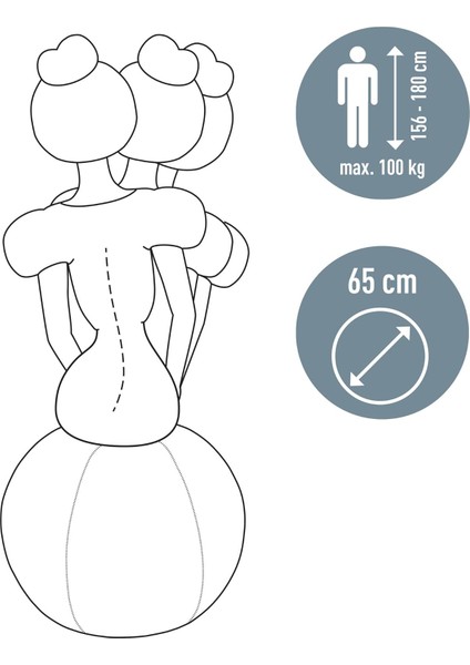 Aktif Oturma Için Oturma Topu, Jimnastik Topu, Çalışma Masası Sandalyesine Ergonomik Alternati fırsatları