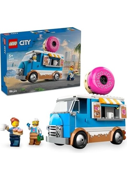 City Donut Kamyonu 60452-5 Yaş ve Üzeri Çocuklar Için Yaratıcı Oyuncak Yapım Seti, Doğum Günü Hediyesi (196 Parça) fiyatları