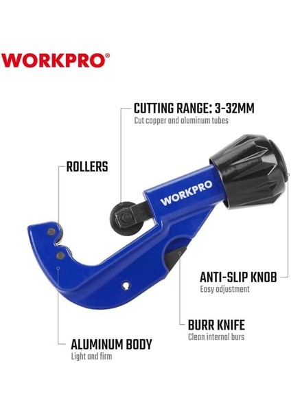 WP301005 3-32MM Profesyonel Bakır Boru Kesme Makası + 1 Adet Yedek Bıçak fiyatları