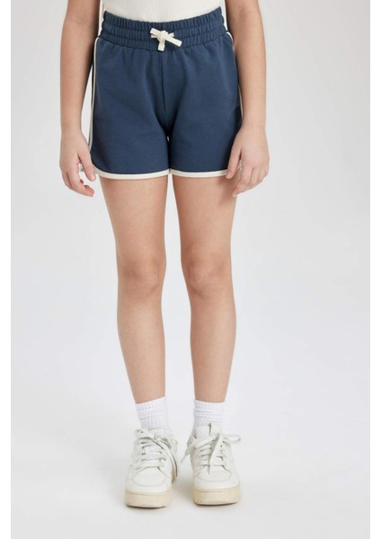 Kız Çocuk Beli Lastikli Basic Düz Şort B5164A824HS