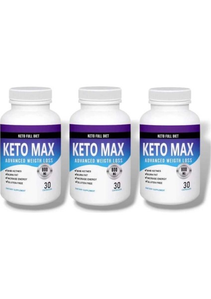 Keto Max Diyet Destekleyici Bitkisel Takviye 30'lu x 3 Adet