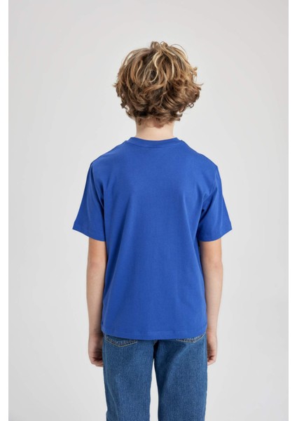 Erkek Çocuk V Yaka Basic Düz Kısa Kollu Tişört K1693A624SM