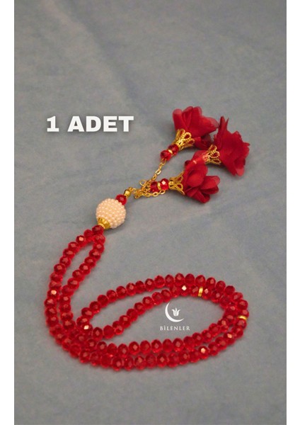 Kristal Tesbih Püsküllü Pembe -1 Adet-