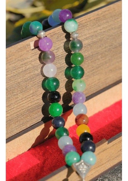 Doğal Taş Renkli Tesbih