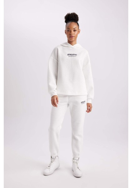 Fit Oversize Geniş Kalıp Kapüşonlu Kapitone Sporcu Sweatshirt B4599AX24SP