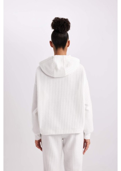 Fit Oversize Geniş Kalıp Kapüşonlu Kapitone Sporcu Sweatshirt B4599AX24SP