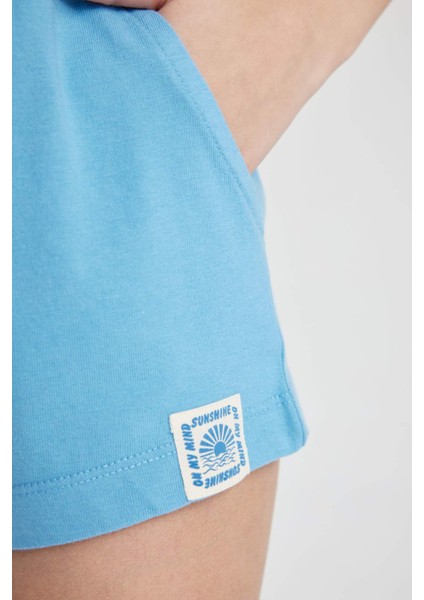 Kız Çocuk Beli Bağcıklı Şort