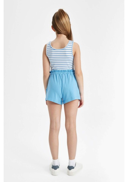 Kız Çocuk Beli Bağcıklı Şort