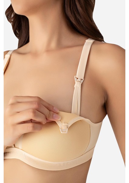 3'lü Paket Beyaz Siyah Ten Kadın Balensiz Kaplı Emzirme Sütyeni Göğüs Ucu Görünmez Pamuklu Yumuşak Dokulu indirimleri