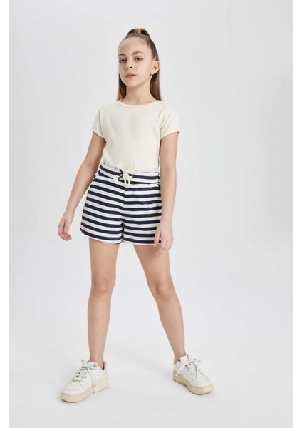 Kız Çocuk Çizgili Şort A2466A824HS