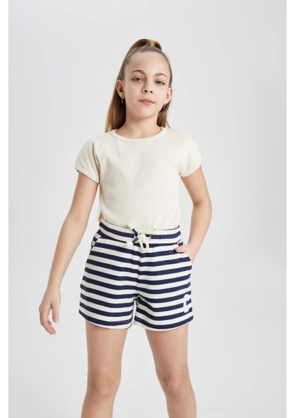 Kız Çocuk Çizgili Şort A2466A824HS