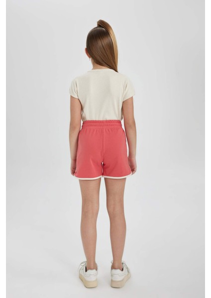 Kız Çocuk Beli Lastikli Basic Düz Şort B5164A824HS