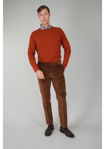 Kahve Kadife Pamuk Modal Likralı Esnek Rahat 4 Cepli Erkek Pantolon PNS24K24008_D11 indirimleri