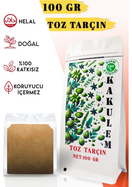 Sertifikalı Öğütülmüş Toz Tarçın 100 gr