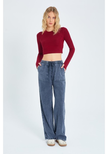 4572 Kadın Parça Boya Palazzo Pantolon Antrasit fiyatları