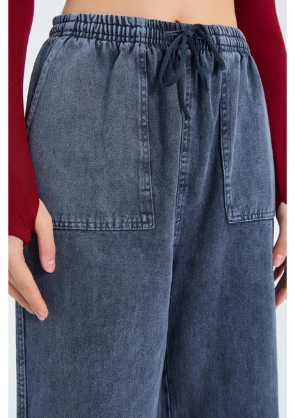 4572 Kadın Parça Boya Palazzo Pantolon Antrasit fırsatları