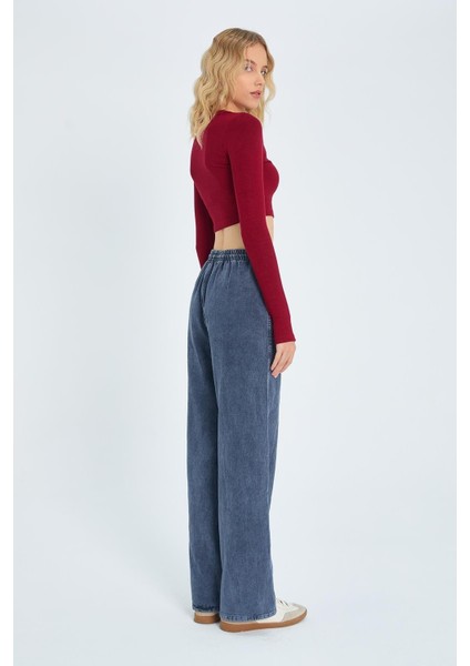 4572 Kadın Parça Boya Palazzo Pantolon Antrasit indirimleri