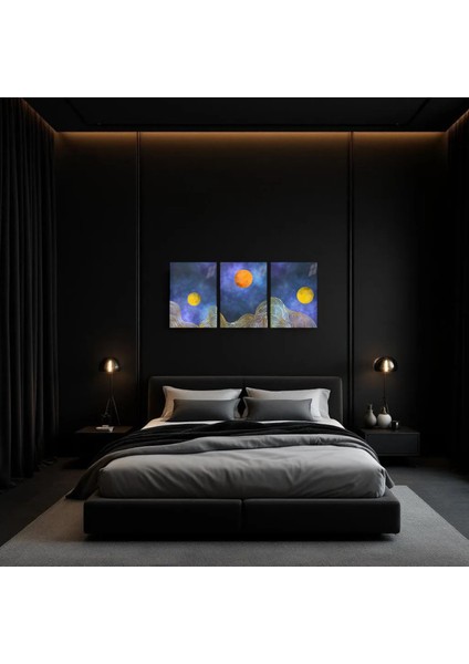 :temperli Cam Üçlü Set Tablo, Tablo, Üçlü Tablo, Uv Baskı, Cam Tablo, 3’lü Set, CUT012