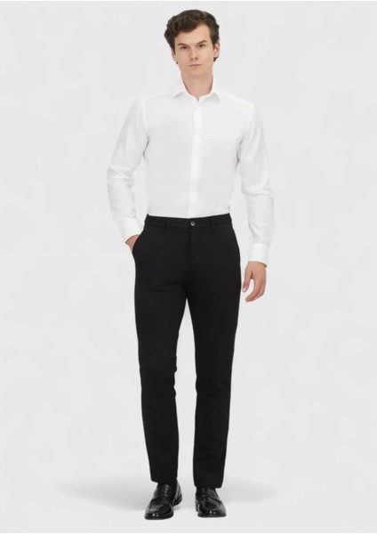 Beyaz Düz Regular Fit Dokuma Klasik %100 Pamuk Gömlek fiyatları